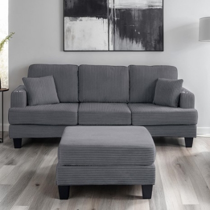 Furniture Of America Moretaine Contemporary Engineered Wood, Fabric, Foam, Others Dark Gray Sofa | SL6932DG-SF-PK
