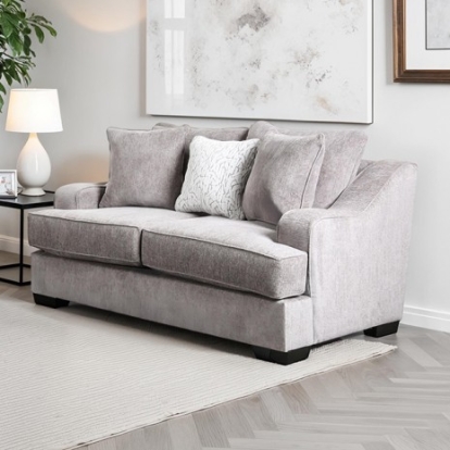 Furniture Of America Mayfield Transitional Fabric, Foam, Solid Wood, Others Gray Loveseat | SM1249-LV