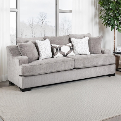 Furniture Of America Mayfield Transitional Gray Oversized Sofa Model SM1249-SF