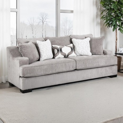 Furniture Of America Mayfield Transitional Fabric, Foam, Solid Wood, Others Gray Oversized Sofa | SM1249-SF