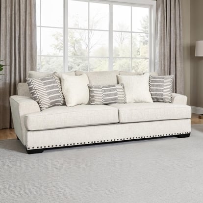 Furniture Of America Gervais Transitional Taupe Oversized Sofa Model SM1253-SF