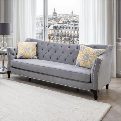 Furniture Of America Wilmette Transitional Gray Sofa Model SM2296GY-SF