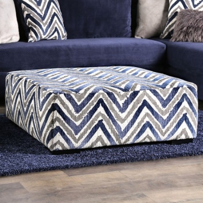 Furniture Of America Griswold Transitional Microfiber, Solid Wood Zigzag Multi Ottoman | SM5151-OT