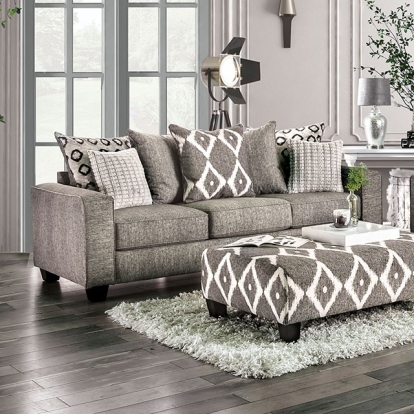Furniture Of America Basie Transitional Gray Sofa Model SM5156-SF