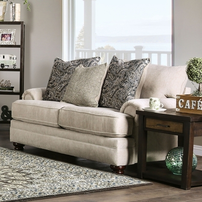 Furniture Of America Hatfield Transitional Cream Loveseat Model SM5158-LV