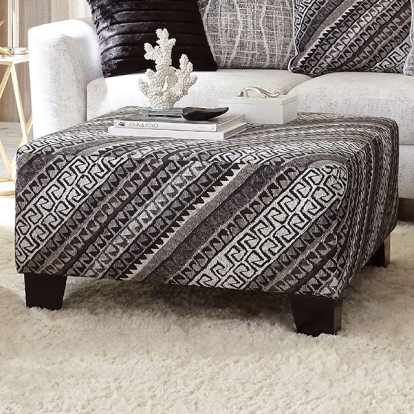 Furniture Of America Eimear Transitional Off-White/Black Ottoman Model SM5173-OT