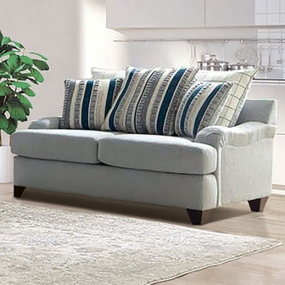 Furniture Of America Plaistow Transitional Chenille, Solid Wood, Others Gray Loveseat | SM5189-LV
