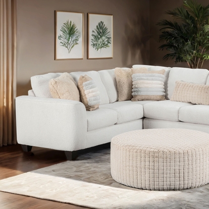 Furniture Of America Iroquois Transitional Cream/Tan Sectional Model SM5197-SECT
