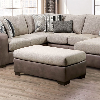 Furniture Of America Ashenweald Contemporary Brown/Light Brown Ottoman Model SM5404-OT