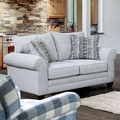 Furniture Of America Aberporth Contemporary Gray Loveseat Model SM5406-LV