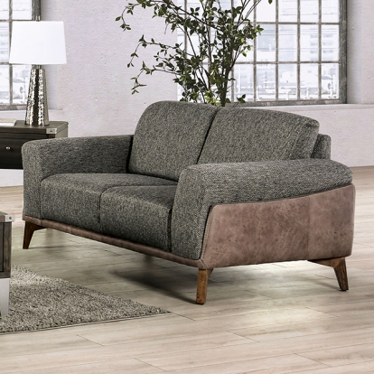 Furniture Of America Kloten Mid-Century Modern Gray Loveseat Model SM6045-LV