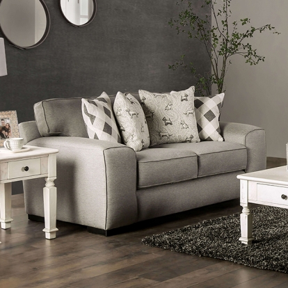 Furniture Of America Newry Transitional Gray Loveseat Model SM6091-LV