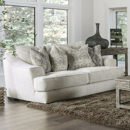 Furniture Of America Moorpark Contemporary Off-White Loveseat Model SM6092-LV