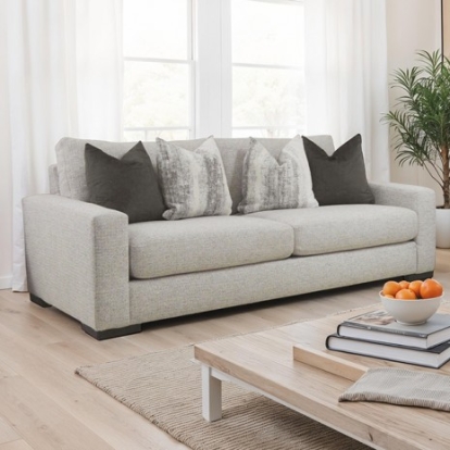 Furniture Of America Romsey Transitional Fabric, Fiber, Foam, Solid Wood, Others Light Gray Loveseat | SM6093-LV