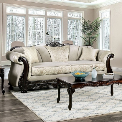 Furniture Of America Newdale Traditional Ivory Sofa Model SM6425-SF