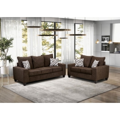 Furniture Of America West Acton Contemporary Chocolate Loveseat Model SM7330-LV
