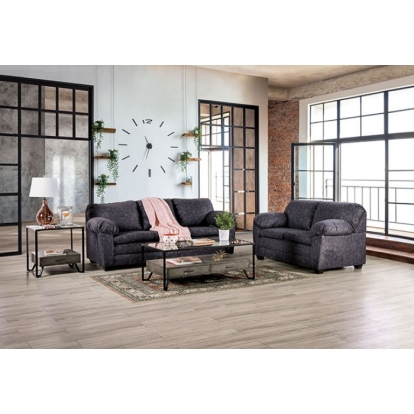 Furniture Of America Keswick Contemporary Charcoal Loveseat Model SM7754-LV