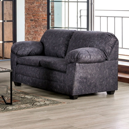 Furniture Of America Keswick Contemporary Charcoal Loveseat Model SM7754-LV
