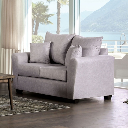 Furniture Of America Croydon Contemporary Light Gray Loveseat Model SM7755-LV