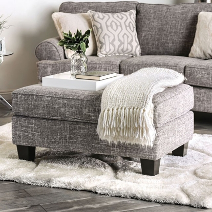 Furniture Of America Pierpont Transitional Gray Ottoman Model SM8012-OT