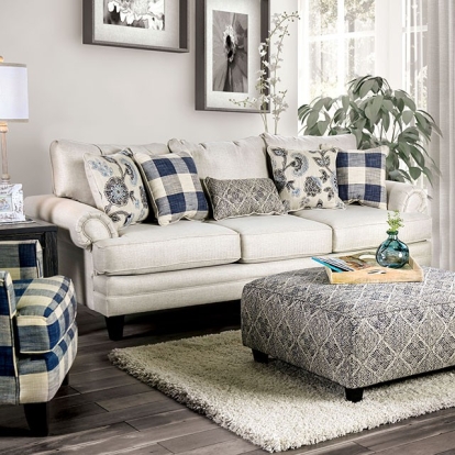 Furniture Of America Nash Transitional Ivory Sofa Model SM8101-SF