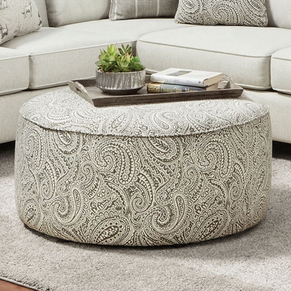 Furniture Of America Pocklington Transitional Paisley Multi Ottoman Model SM8188-OT