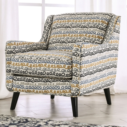 Furniture Of America Chancery Transitional Gray/Navy Chair Model SM8194-CH-PT