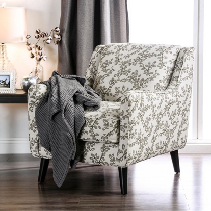 Furniture Of America Dorset Transitional Ivory/Pattern Floral Chair Model SM8564-CH-FL