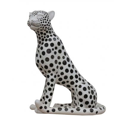 Modrest Snow Leopard White & Black Sculpture White Sculpture 78015 VGTHCH0225-3