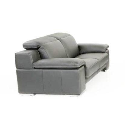 Lamod Italia Evergreen Modern Stone Grey Italian Leather Sofa Gray/Grey Sofa 79598 VGNT-EVERGREEN-SGRY-S