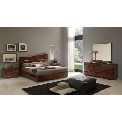 Sogno Modern Glossy Nightstand Ebony Nightstand 15847 VGSMA-SONCD000