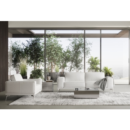 Lamod Italia Soho Contemporary Italian White Leather Sofa White Sofa 81701 VGCCSOHO-WHT-S