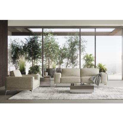 Lamod Italia Soho Italian Grey Maya Cloud Leather Sofa Grey Sofa 79360 VGCCSOHO-SF-CL-GRY-S