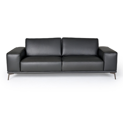 Lamod Italia Soho Italian Grey Nirvana Fume Leather Sofa Gray Sofa 81959 VGDTSOHO-SF-GREY-S