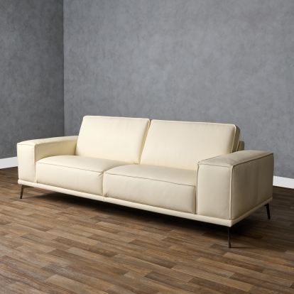 Lamod Italia Soho Italian Ivory Leather Sofa Ivory Sofa 81960 VGDTSOHO-SF-IVORY-S