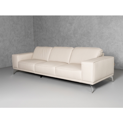 Lamod Italia Soho Italian Grey Leather Sofa Grey Sofa 82135 VGDTSOHO-SF-GRY