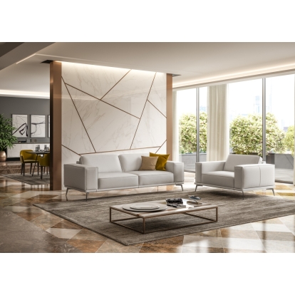 Lamod Italia Soho Contemporary Italian White Leather Sofa White Sofa 81701 VGCCSOHO-WHT-S