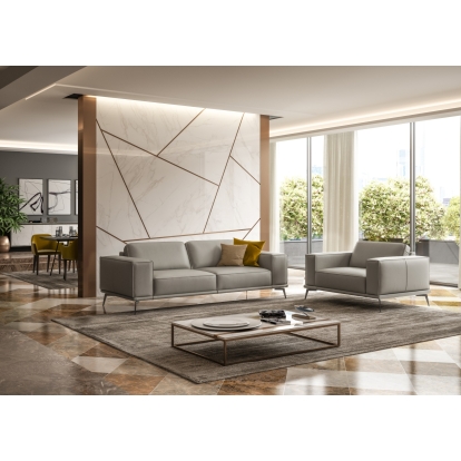 LA Furniture Soho Contemporary Italian Light Grey Leather Sofa VGCCSOHO-GRY-S Contemporary Style by Vig Furnitrue Number 81703 Catch Home Goods