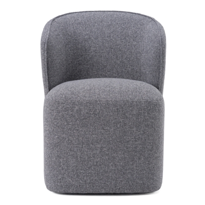 Modrest Souza Modern Grey Fabric Swivel Dining Chair Grey Dining Chair 82203 VGKK-KF.Y1256-GRY