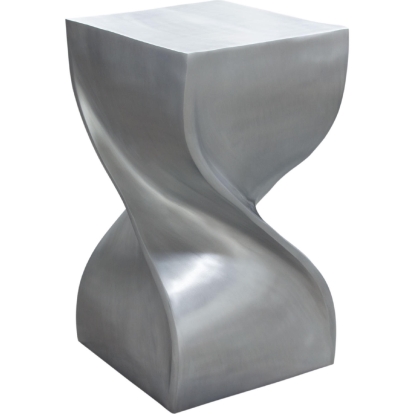 Diamond Sofa SPIREATNI Spire Square Accent End Table Nickel Casted Aluminum