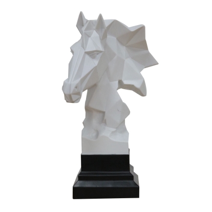 Modrest Stallion Geometric White Sculpture White Sculpture 78016 VGTHDS0067-6