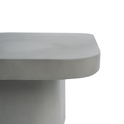 Modrest Flores Modern Grey Concrete End Table Grey End Table 75505 VGLBSTIN-CF60