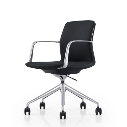 LA Furniture Sundar Modern Black Mid Back Conference Office Chair VGFUFK004-B11-BLK-OC Contemporary Style by Vig Furnitrue Number 78729 Catch Home Goods