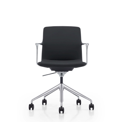 Modrest Sundar Modern Black Mid Back Conference Office Chair Black Office Chair 78729 VGFUFK004-B11-BLK-OC