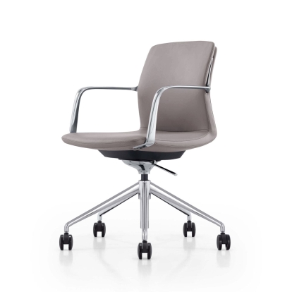 Modrest Sundar Modern Grey Mid Back Conference Office Chair Grey Office Chair 78731 VGFUFK004-B11-GRY-OC