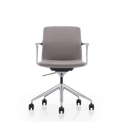 Modrest Sundar Modern Grey Mid Back Conference Office Chair Grey Office Chair 78731 VGFUFK004-B11-GRY-OC