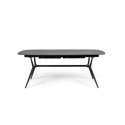 Modrest Suzie Modern Ceramic + Black Ash Extendable Dining Table Black Dining Table 81758 VGDW3013-08
