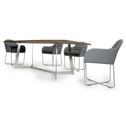 Modrest Sweeny Modern Grey Dining Chair Grey Dining Chair 72426 VGEDCMI6009-GRY