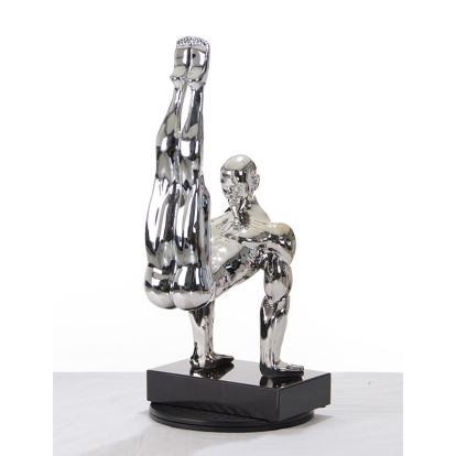 SZ0173 Modern Silver Gymnast-B Sculpture Silver Sculpture 15208 VGTHSZ0173-SLV