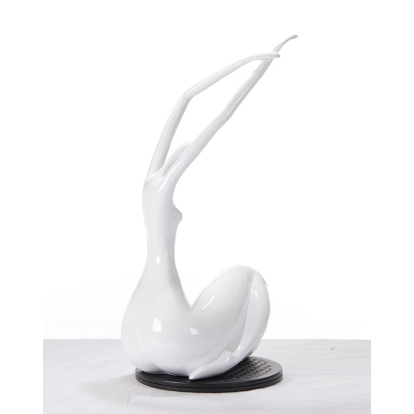 SZ0425 Modern White Lass Sculpture White Sculpture 15193 VGTHSZ0425-WHT